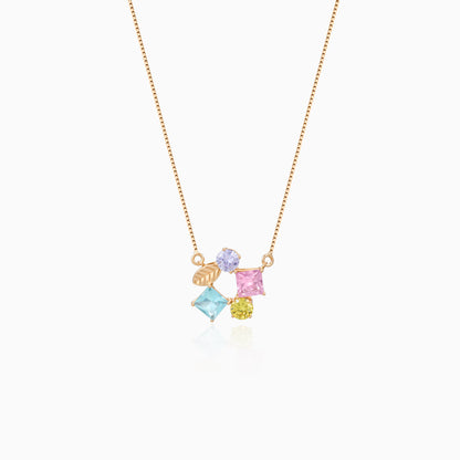 Rainbow Charm Geometry Necklace