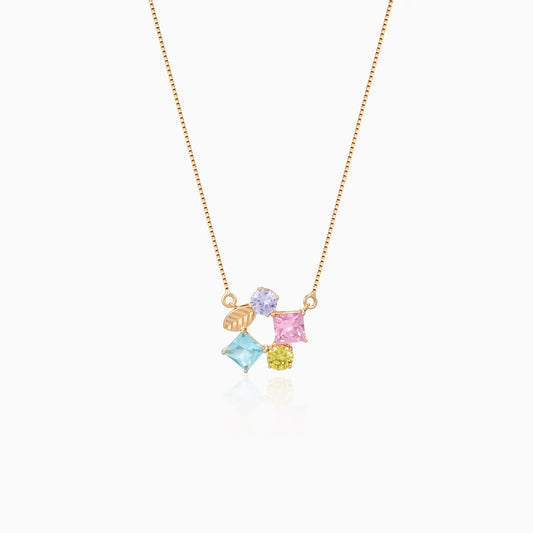 Rainbow Charm Geometry Necklace