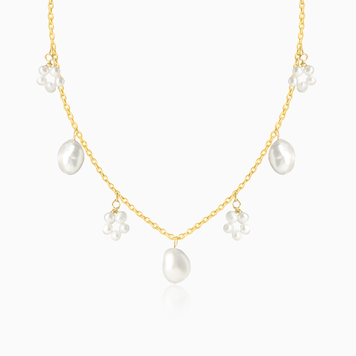 Baroque Pearls & Pearl Clusters Necklace