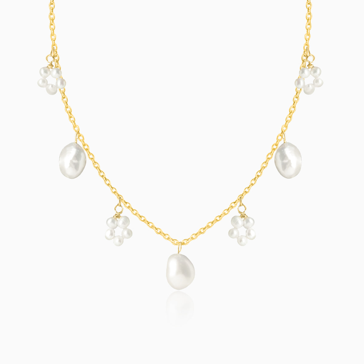 Baroque Pearls & Pearl Clusters Necklace