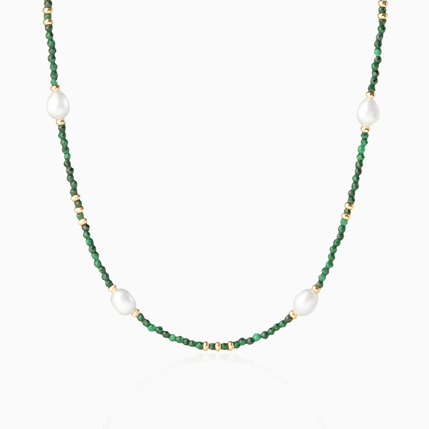 Malachite Natural Pearl Necklace