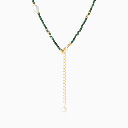 Malachite Natural Pearl Necklace