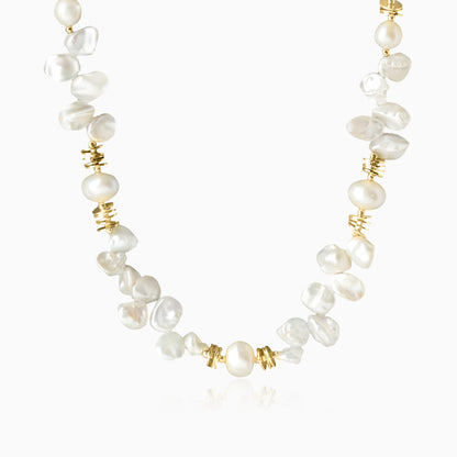 Chic Interlaced Baroque Pearls Necklace