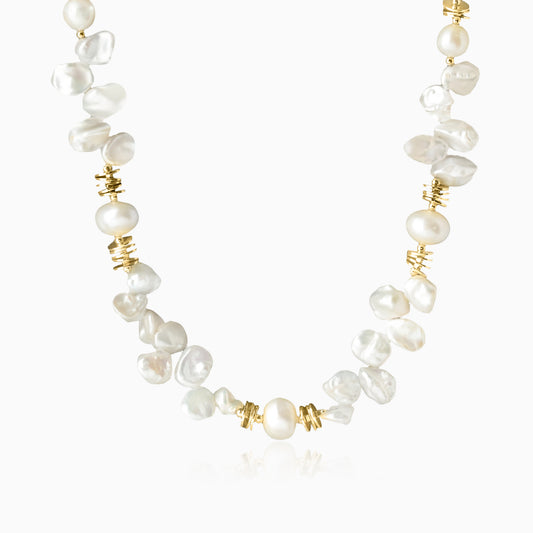 Chic Interlaced Baroque Pearls Necklace