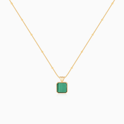 Malachite S925 Gold Plated Necklace