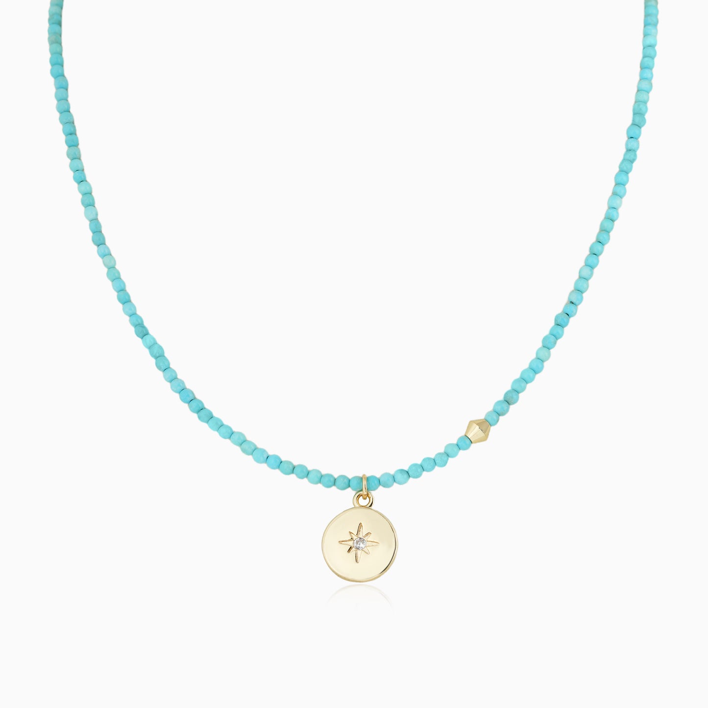 Baroque Raw Blue Turquoise Starlight Necklace