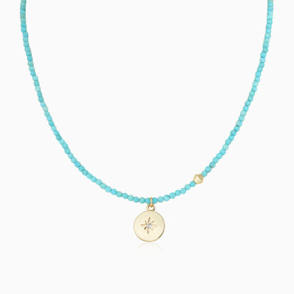 Baroque Raw Blue Turquoise Starlight Necklace