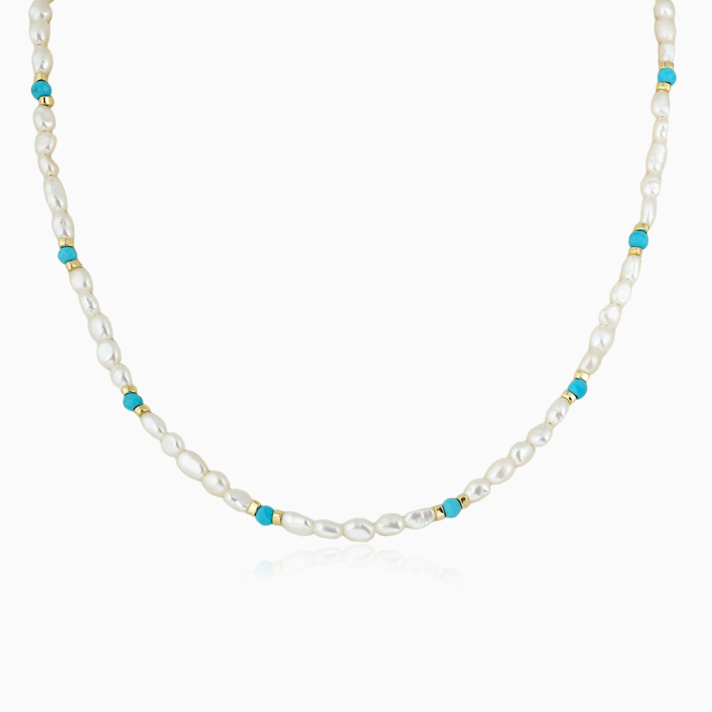Baroque Raw Blue Turquoise Starlight Necklace