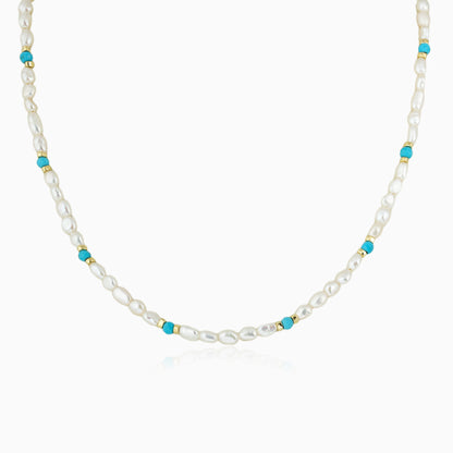 Baroque Raw Blue Turquoise Starlight Necklace