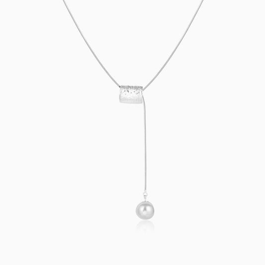 Pearl Drop Snake Chain Necklace