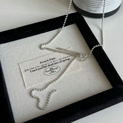 Linear Bar Lariat Necklace