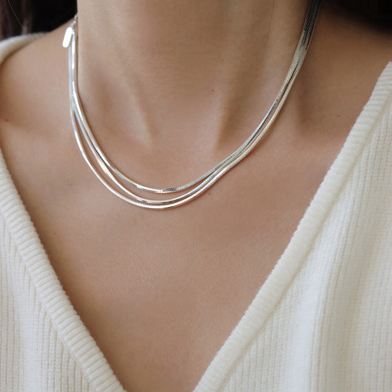 Sleek Snake Chain Necklace-9mm