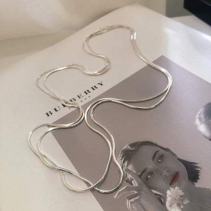 Sleek Snake Chain Necklace-9mm