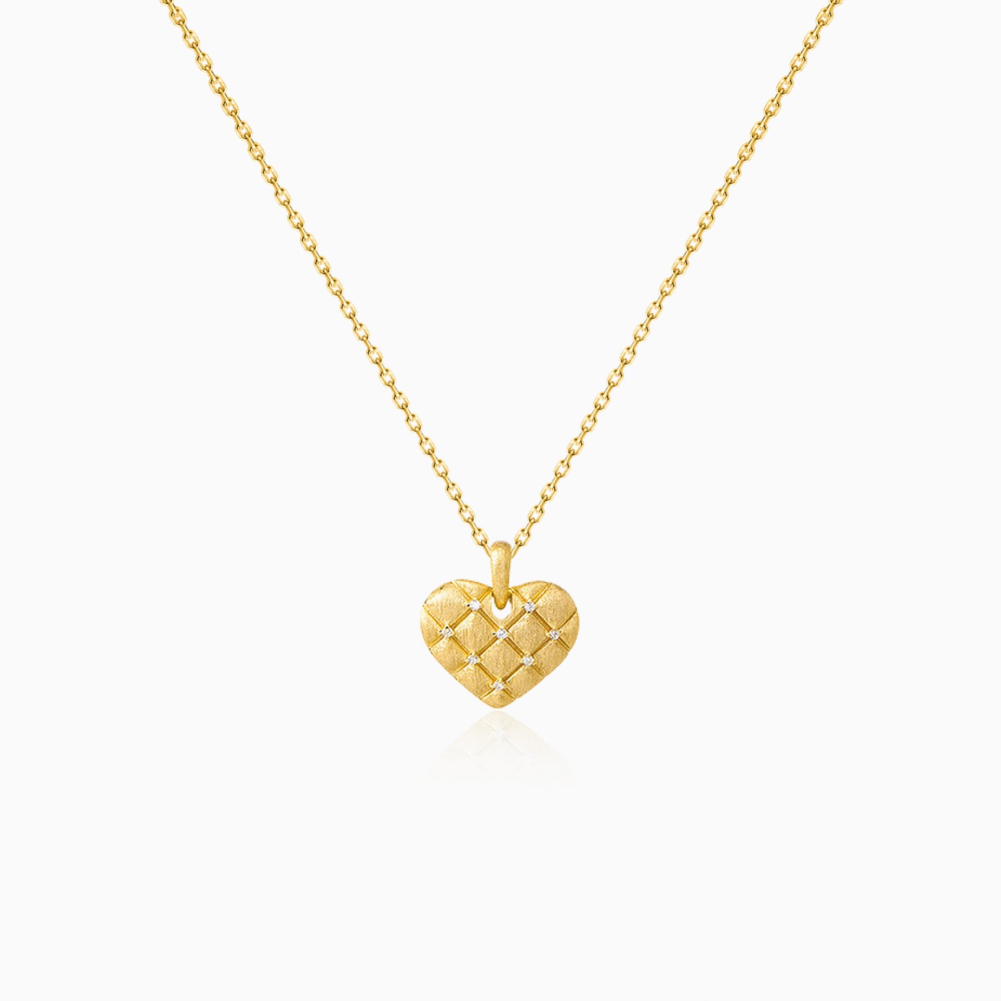 Quilted Heart Sparkle Necklace