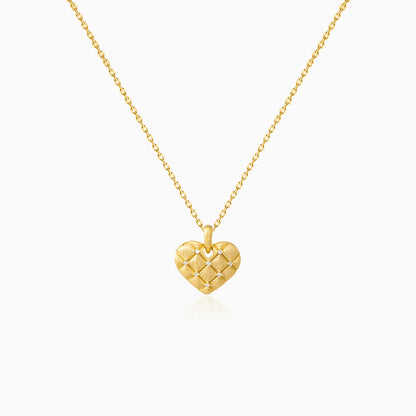Quilted Heart Sparkle Necklace