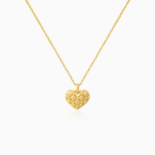 Quilted Heart Sparkle Necklace