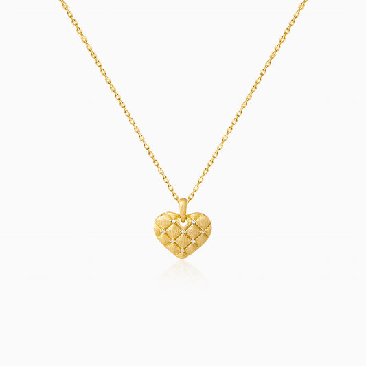 Quilted Heart Sparkle Necklace