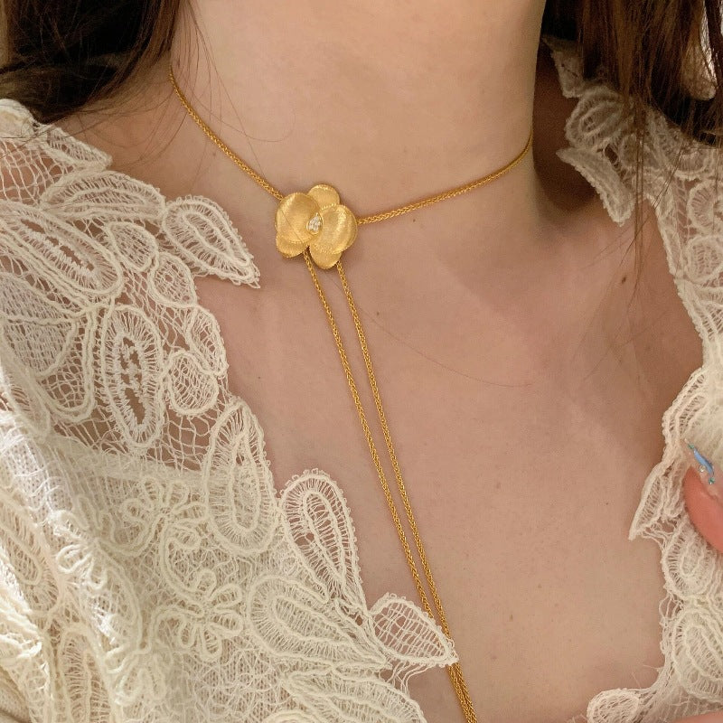 Petal Bloom Slider Necklace