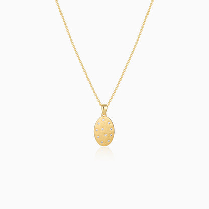 Starlit Oval Pendant Necklace