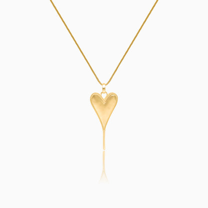 Elongated Heart Pendant Necklace
