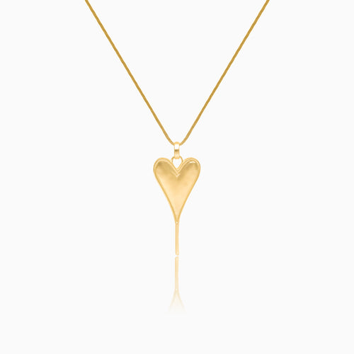 Elongated Heart Pendant Necklace