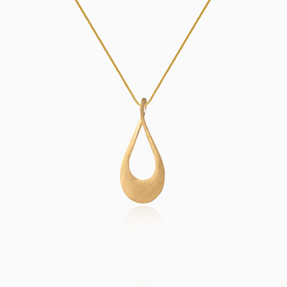 Fluid Teardrop Pendant Necklace