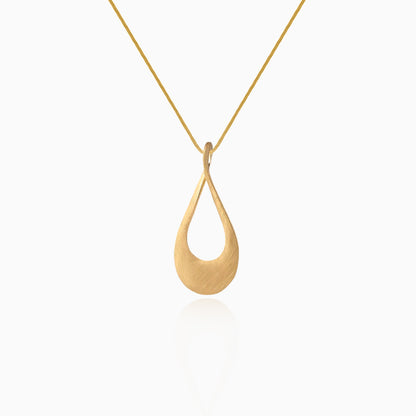Fluid Teardrop Pendant Necklace