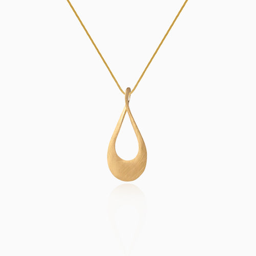 Fluid Teardrop Pendant Necklace