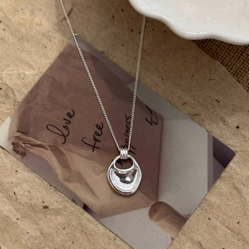 Minimalist Fluid Pendant Necklace