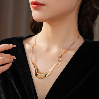Sculptural Flow Pendant Necklace