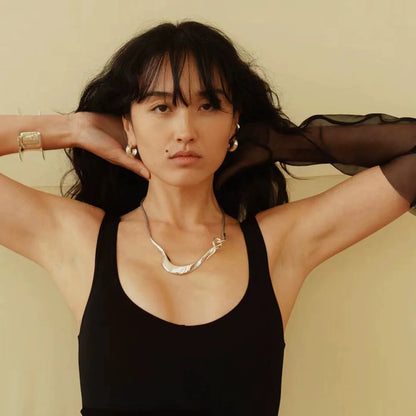 Sculptural Flow Pendant Necklace