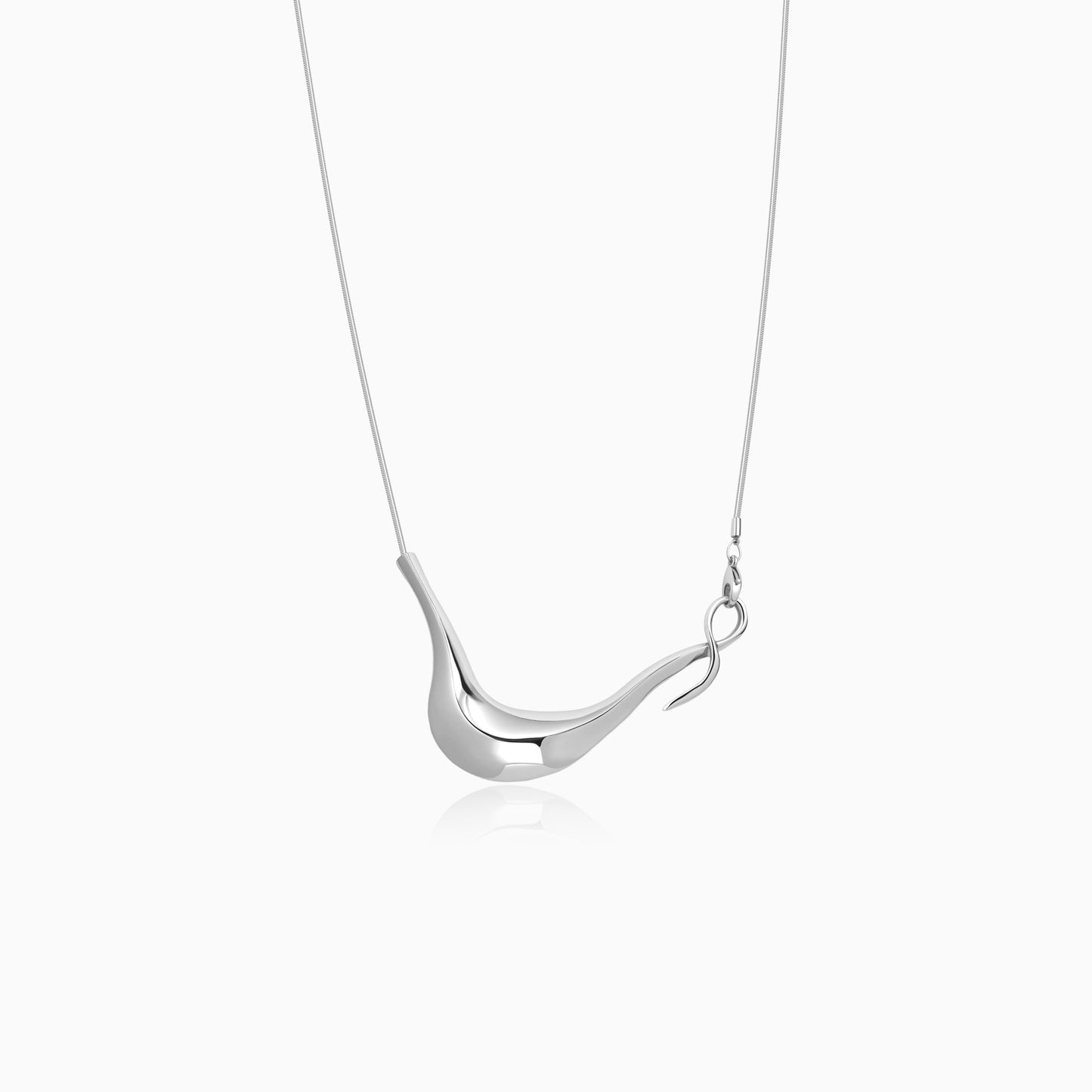 Sculptural Flow Pendant Necklace