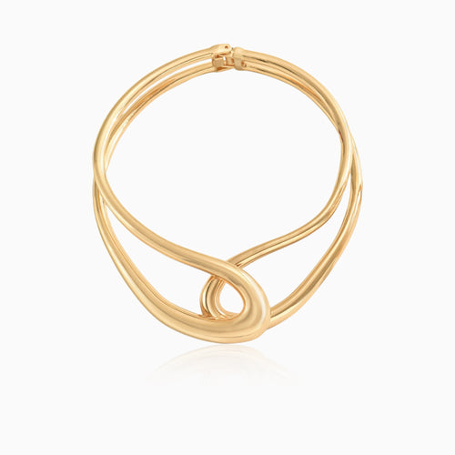 Fluid Curve Collar Necklace