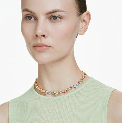 Multi-Gem Cascade Flow Necklace