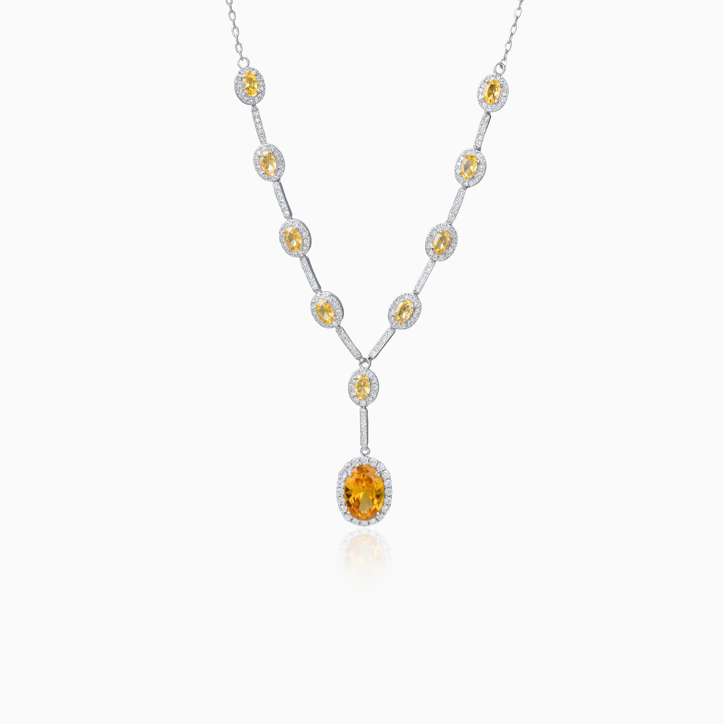 Luxe Amber Halo Necklace