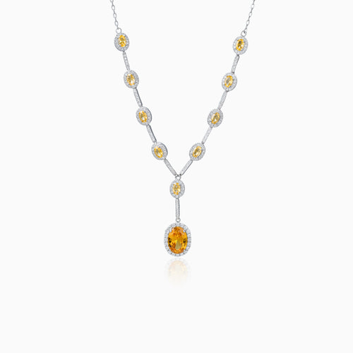Luxe Amber Halo Necklace
