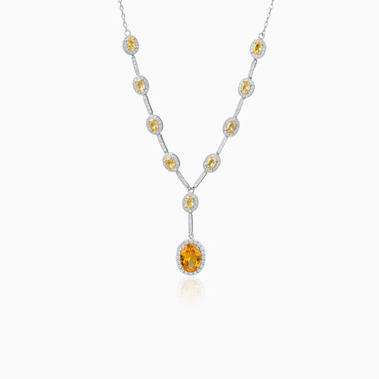 Luxe Amber Halo Necklace