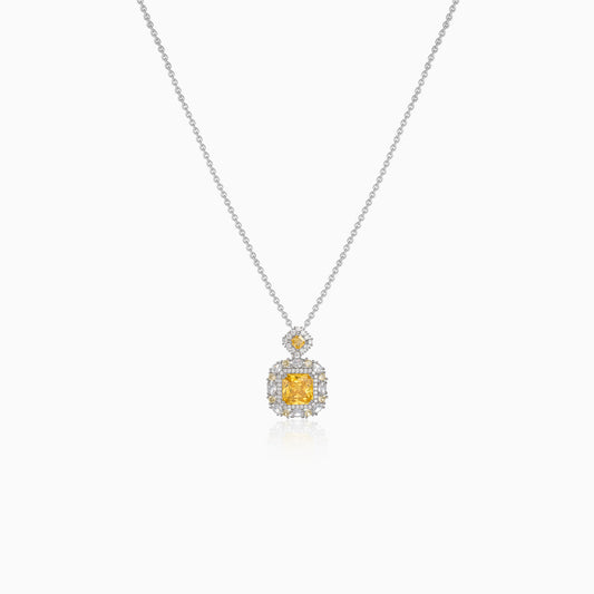 Luxe Sunburst Square Necklace