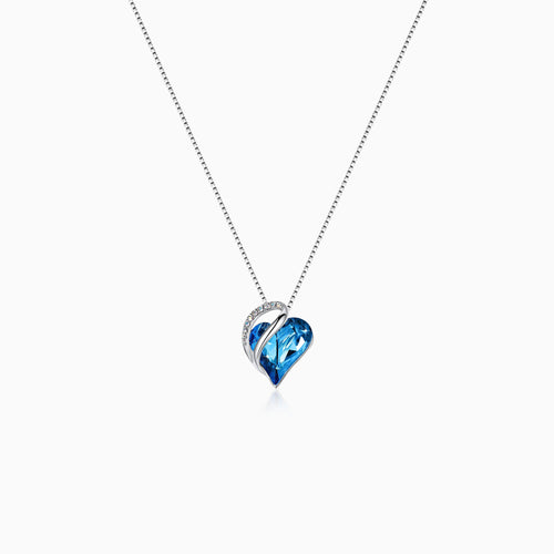 Embrace Heart Vow Necklace-Blue