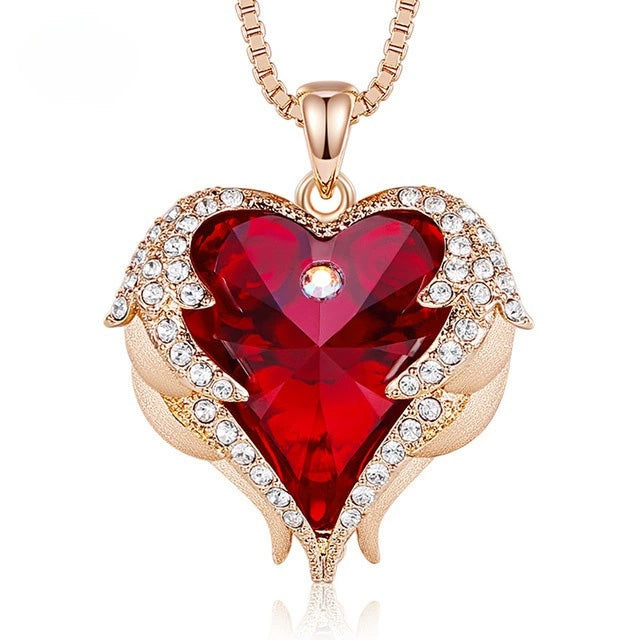 Guardian Angel Heart Necklace