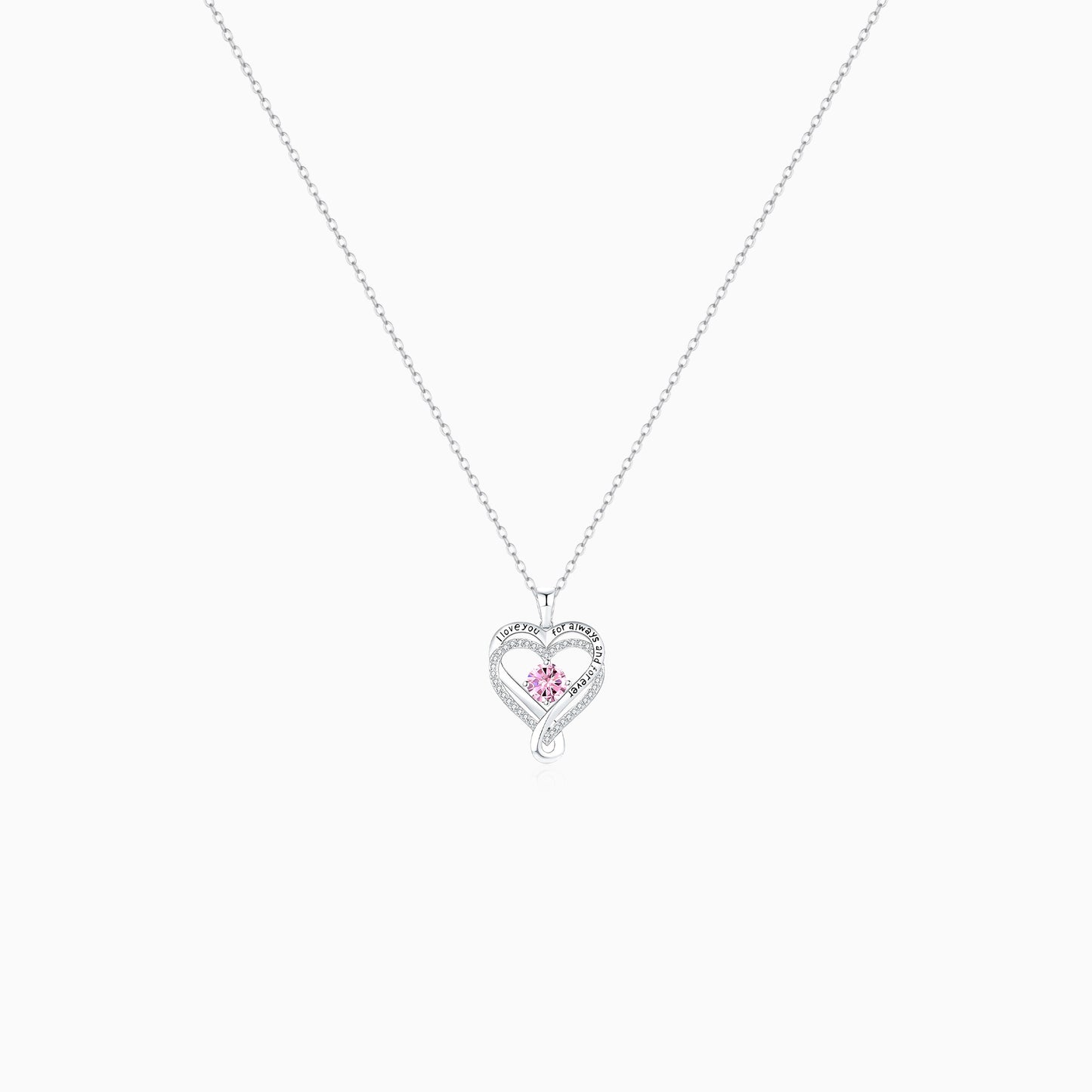 Timeless Love Heart Necklace-Red