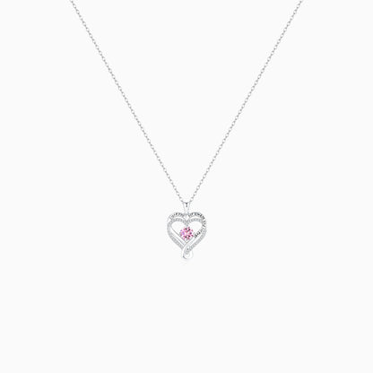 Timeless Love Heart Necklace-Red