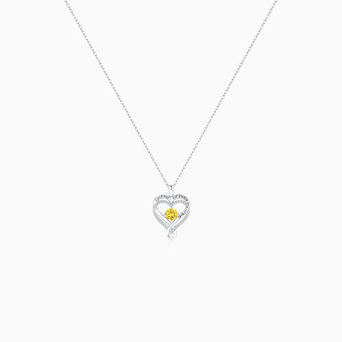 Timeless Love Heart Necklace-Yellow
