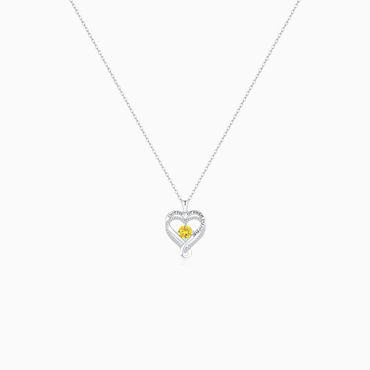 Timeless Love Heart Necklace-Yellow