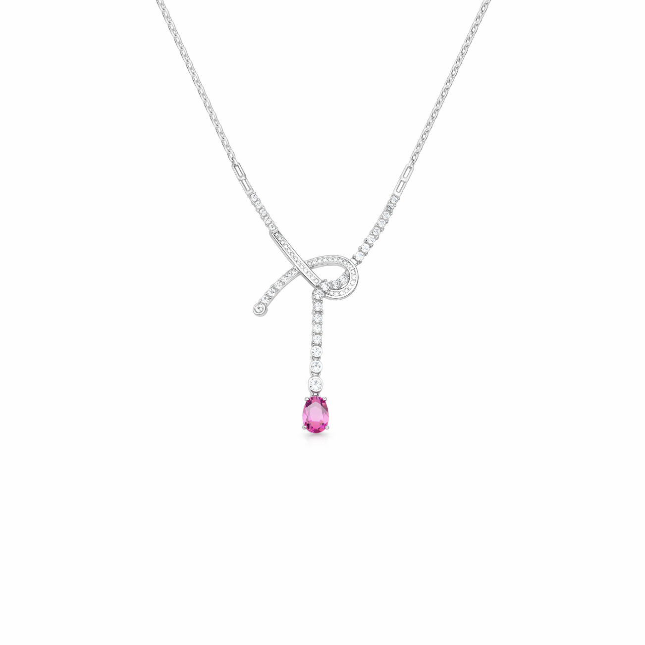 Stacked Cross Topaz Tourmaline Necklace