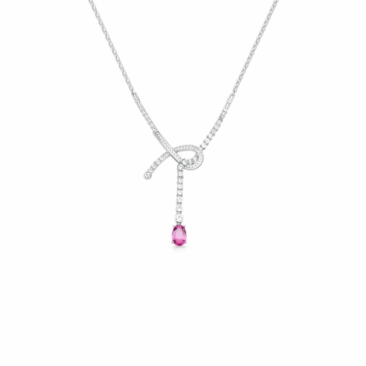 Stacked Cross Topaz Tourmaline Necklace