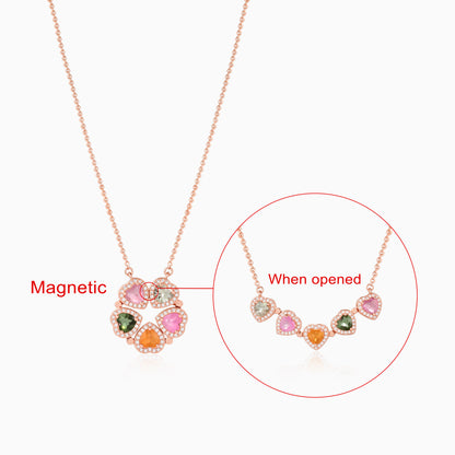 Magnetic Heart Bloom Necklace