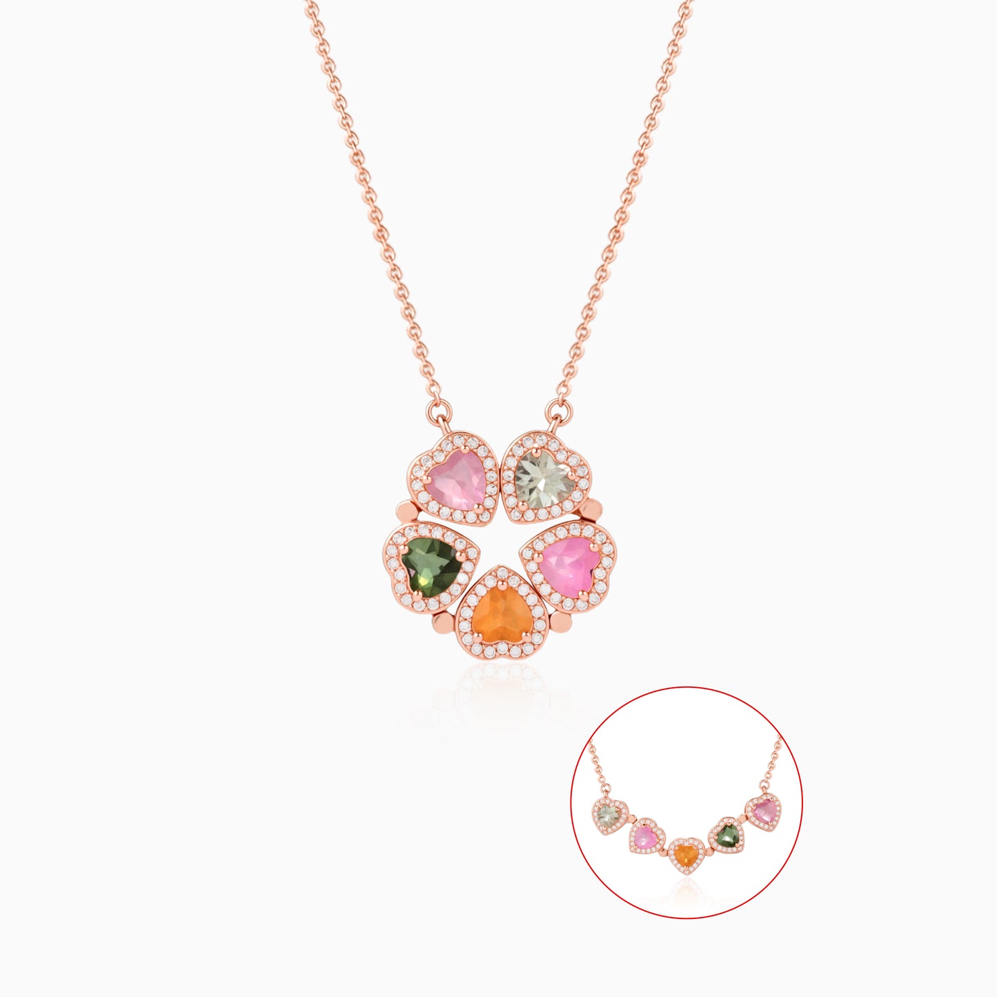 Magnetic Heart Bloom Necklace