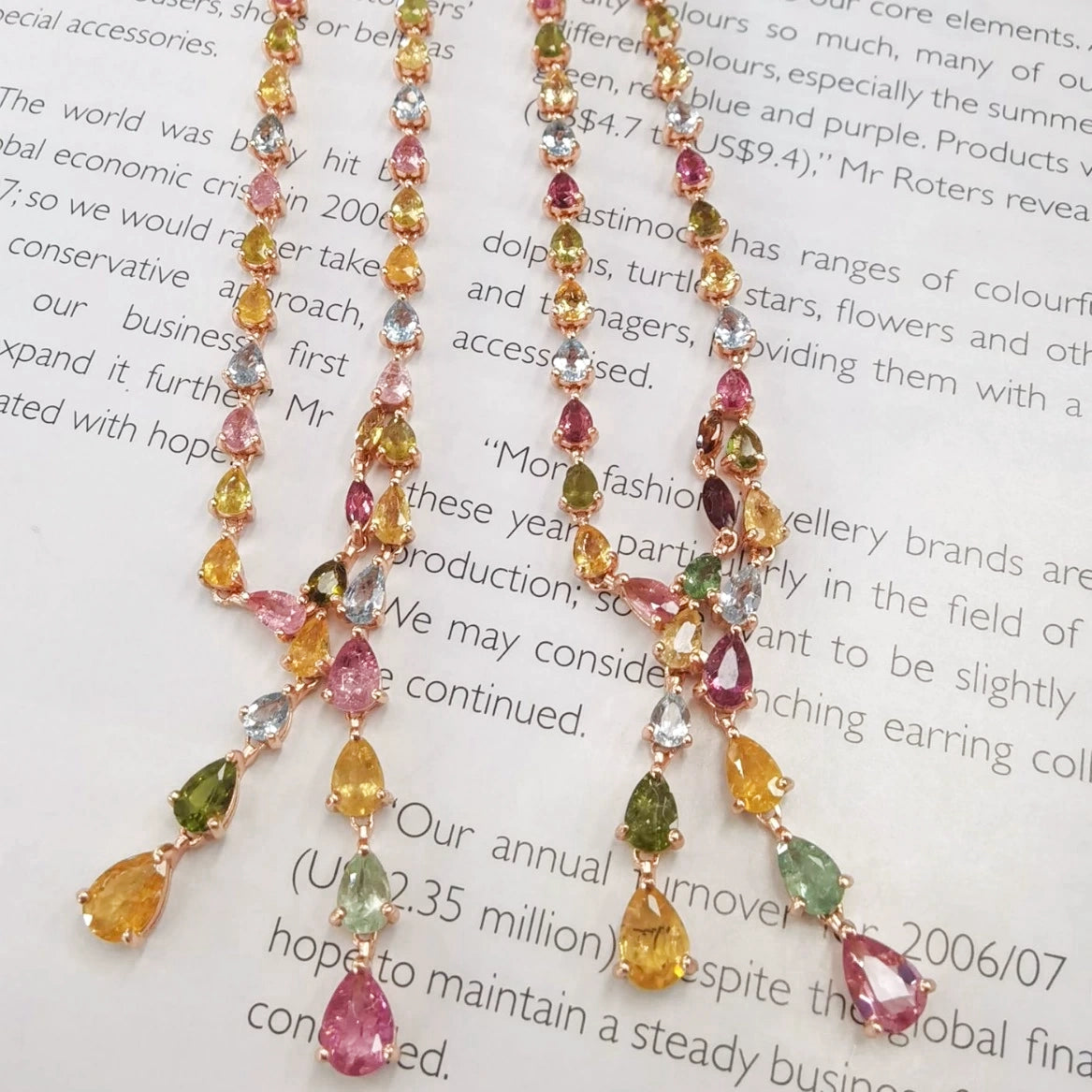Cascade Colorfall Tourmaline Necklace