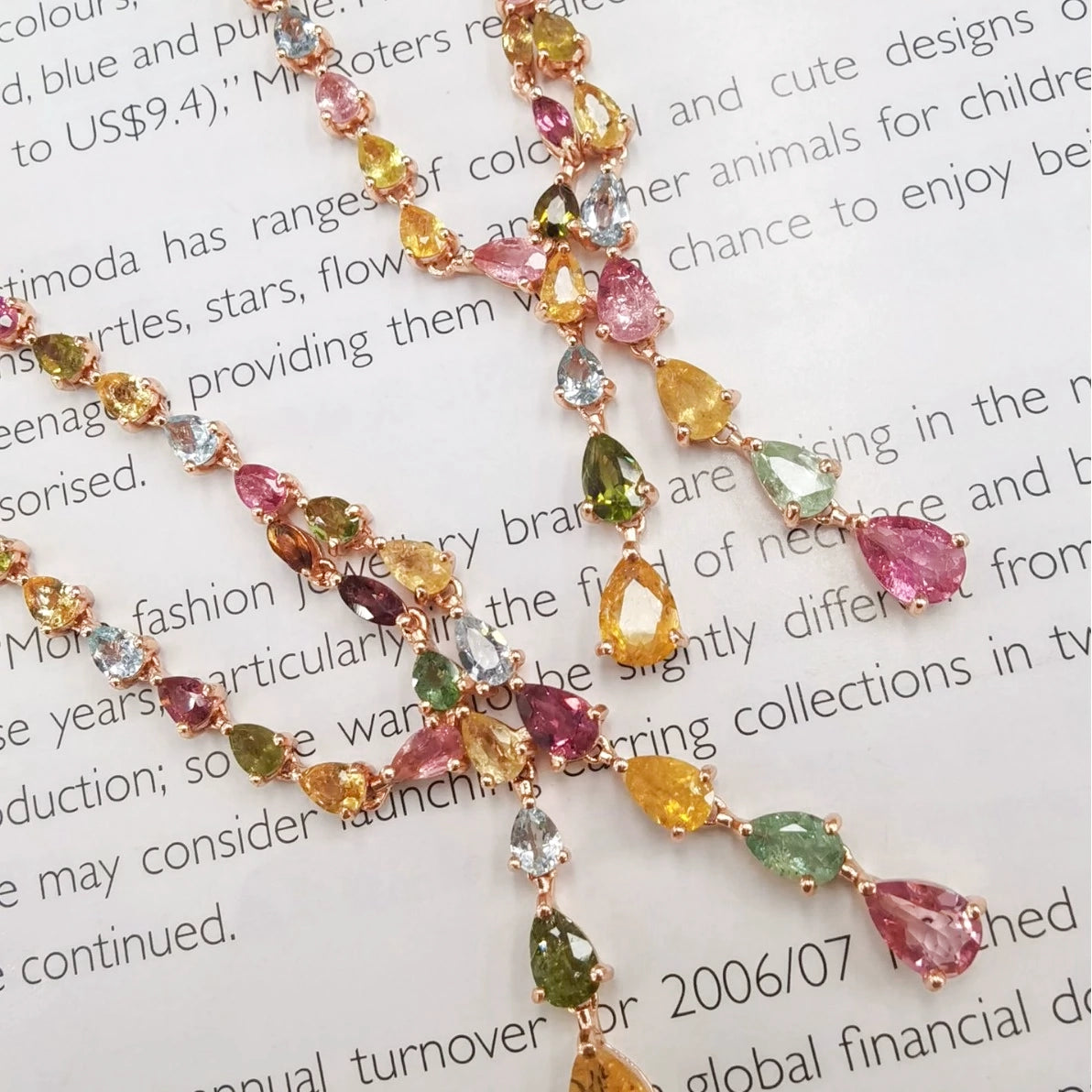 Cascade Colorfall Tourmaline Necklace